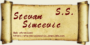 Stevan Simčević vizit kartica